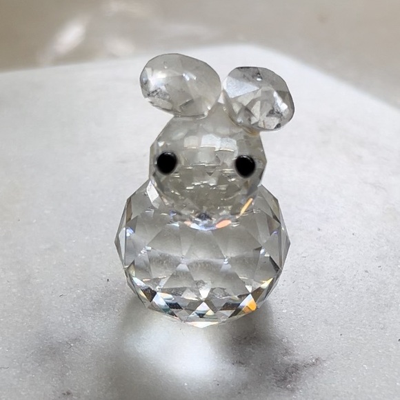 Pair of Two Mini Crystal Swarovski Figurines - Bunny & Bird/ Chick - Picture 4 of 12